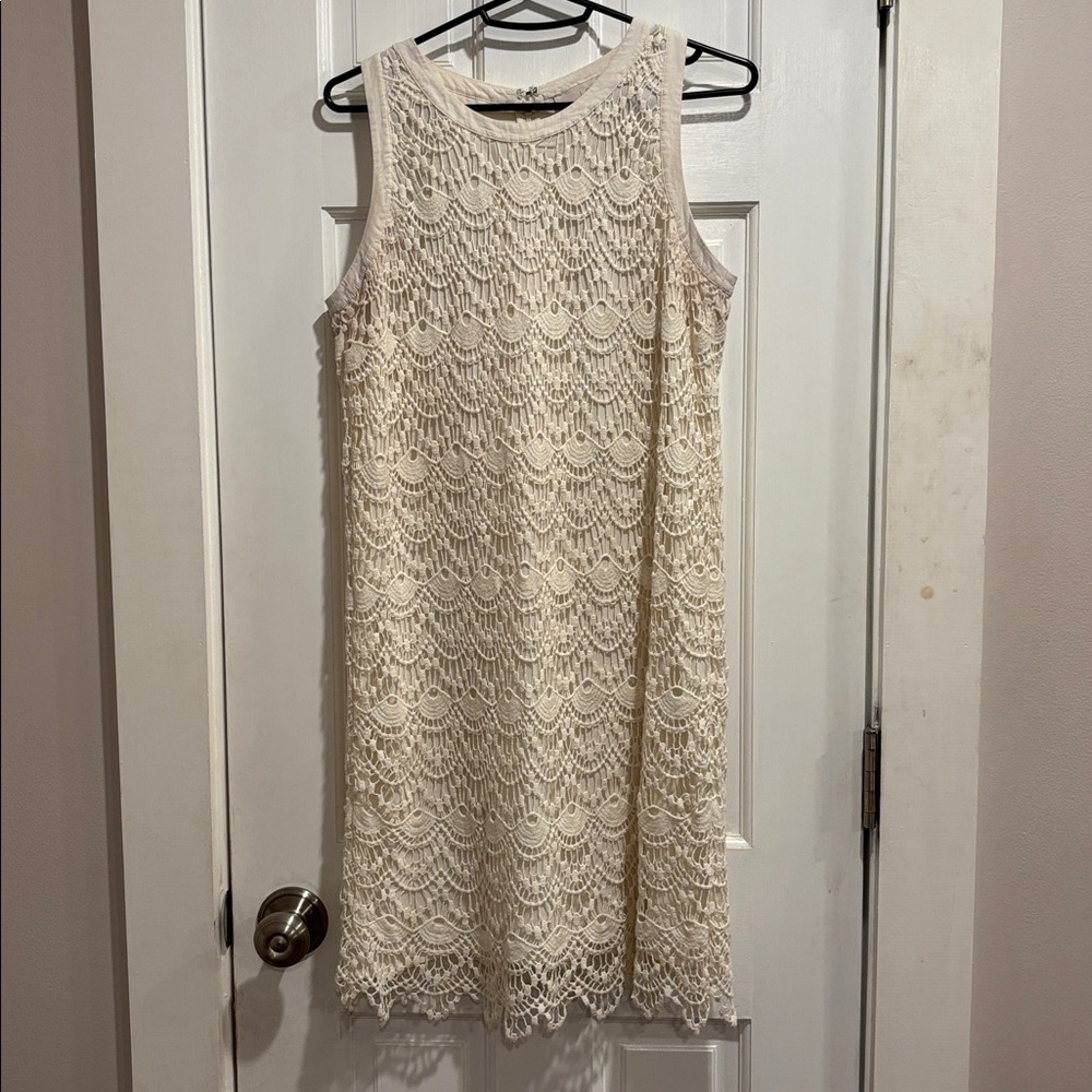 LOFT Ivory Sleeveless dress